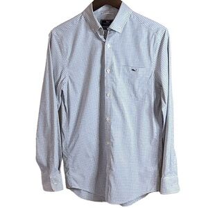 Vineyard Vines Women's Long Sleeve Shirt Checkered Gray Size XS